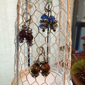 Handmade Glass Bead Earrings